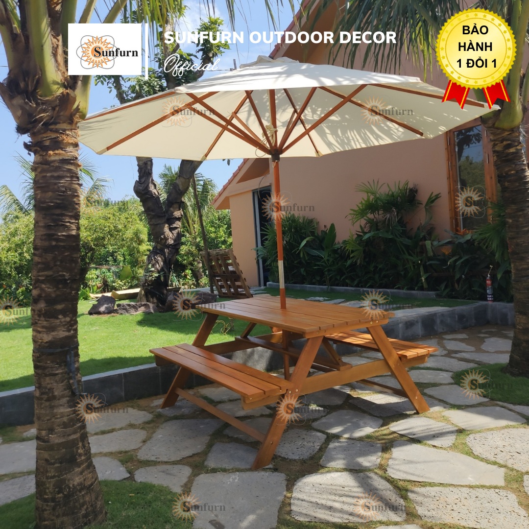 bo-ban-picnic-lien-ghe-go-cho-tu-nhien-sunfurn-kem-du-go-san-vuon-3m-chong-moi-mot-chiu-luc-350kg